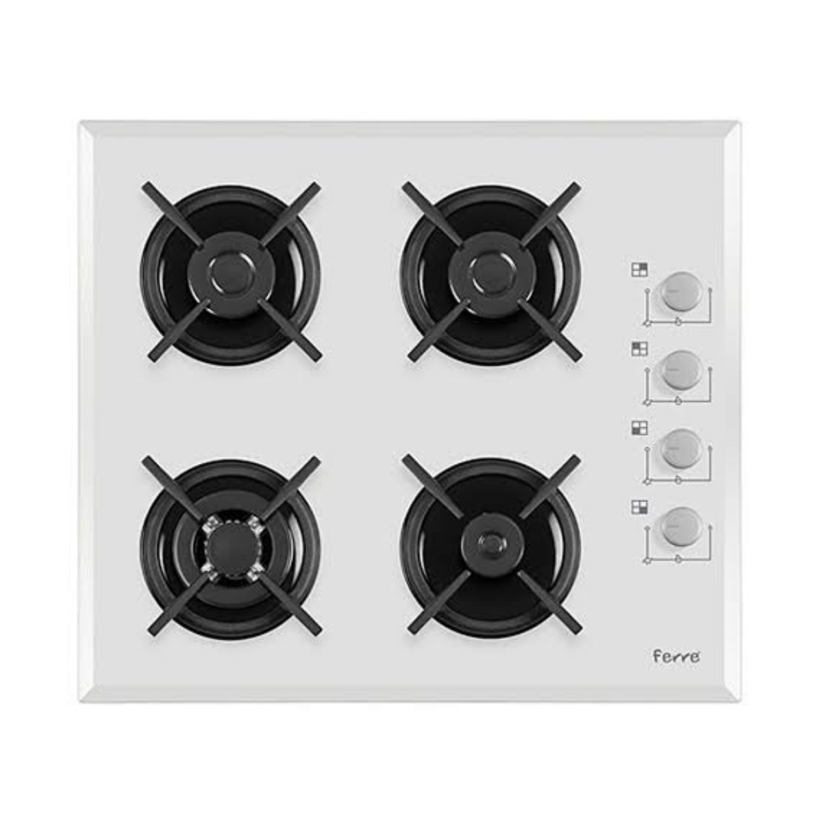 Ferre 2240 CE Beyaz Cam Set Üstü Ocak