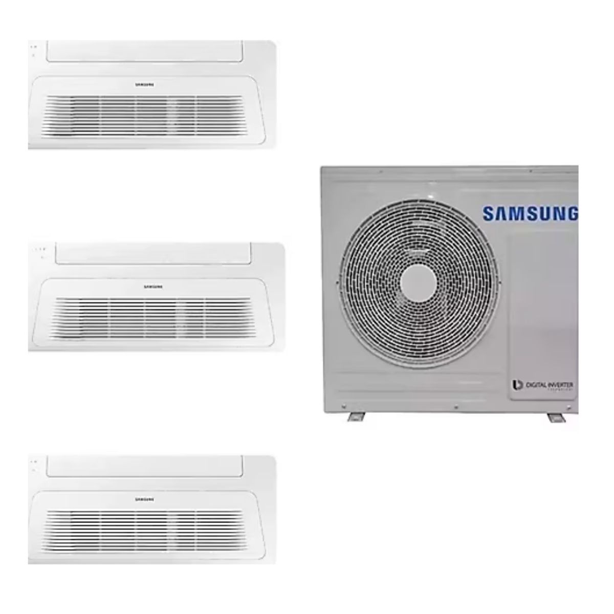 Samsung Wind Free Multi 1+3 Sistem (AJ068TXJ3KH/EA) 6.8 kw Dış 9+12+18 Btu İç Ünite Tek Yön Kaset Klima