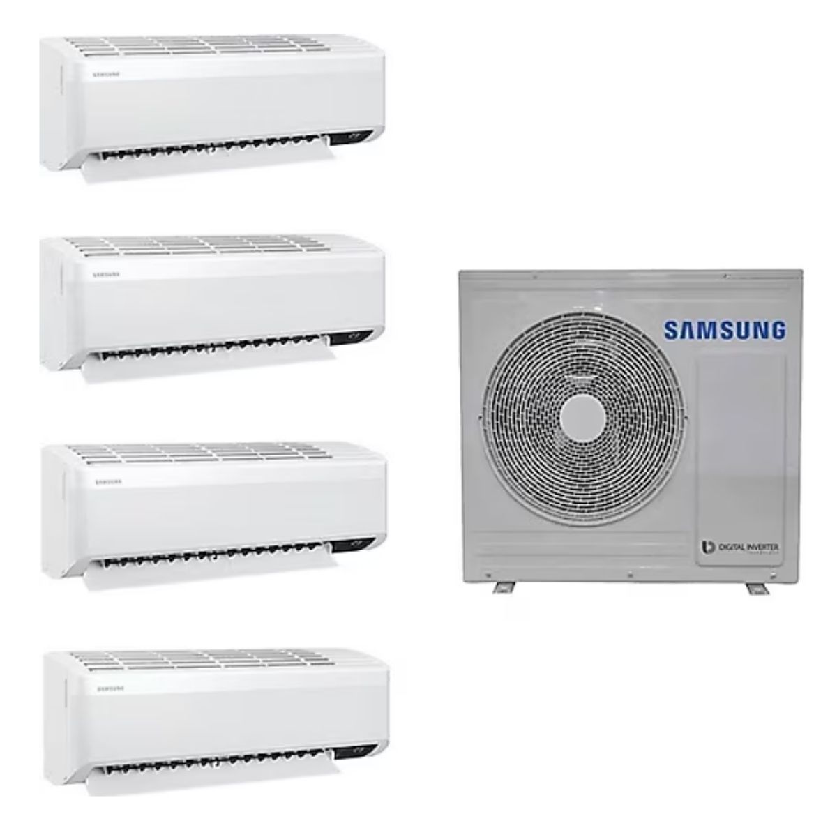 Samsung Wind Free Multi 1+4 Sistem (AJ100TXJ5KH/EA) 10 Kw Dış 9+12+12+24 İç Ünite Duvar Tipi Klima
