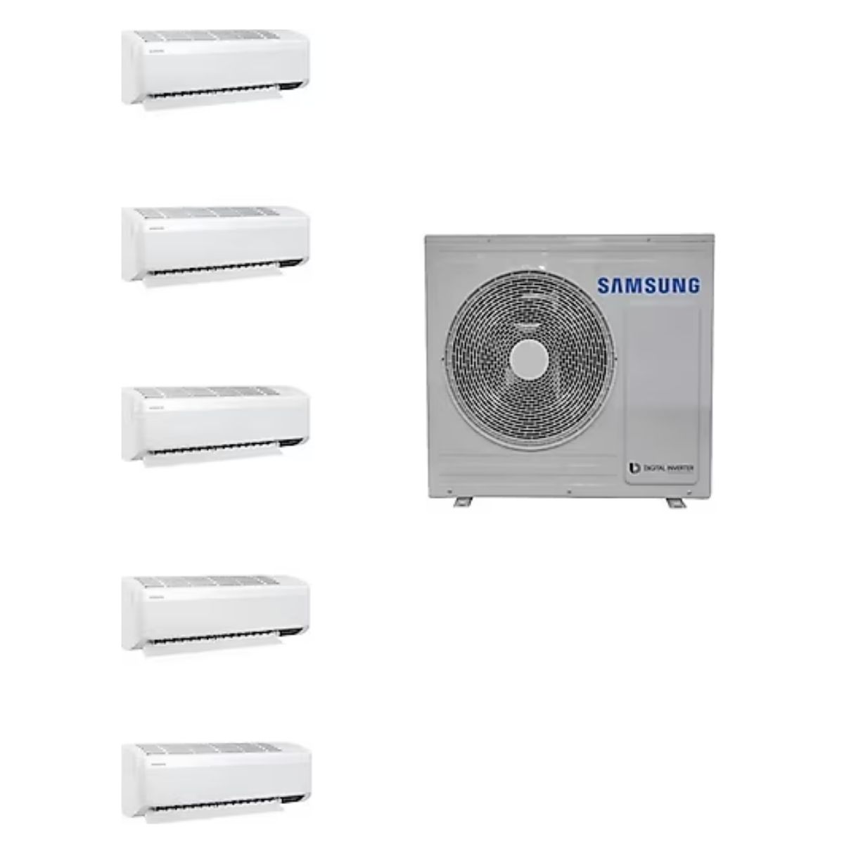 Samsung Wind Free Multi 1+5 Sistem (AJ100TXJ5KH/EA) 10 kw Dış 9+9+9+9+9 Btu İç Ünite Duvar Tipi Klima